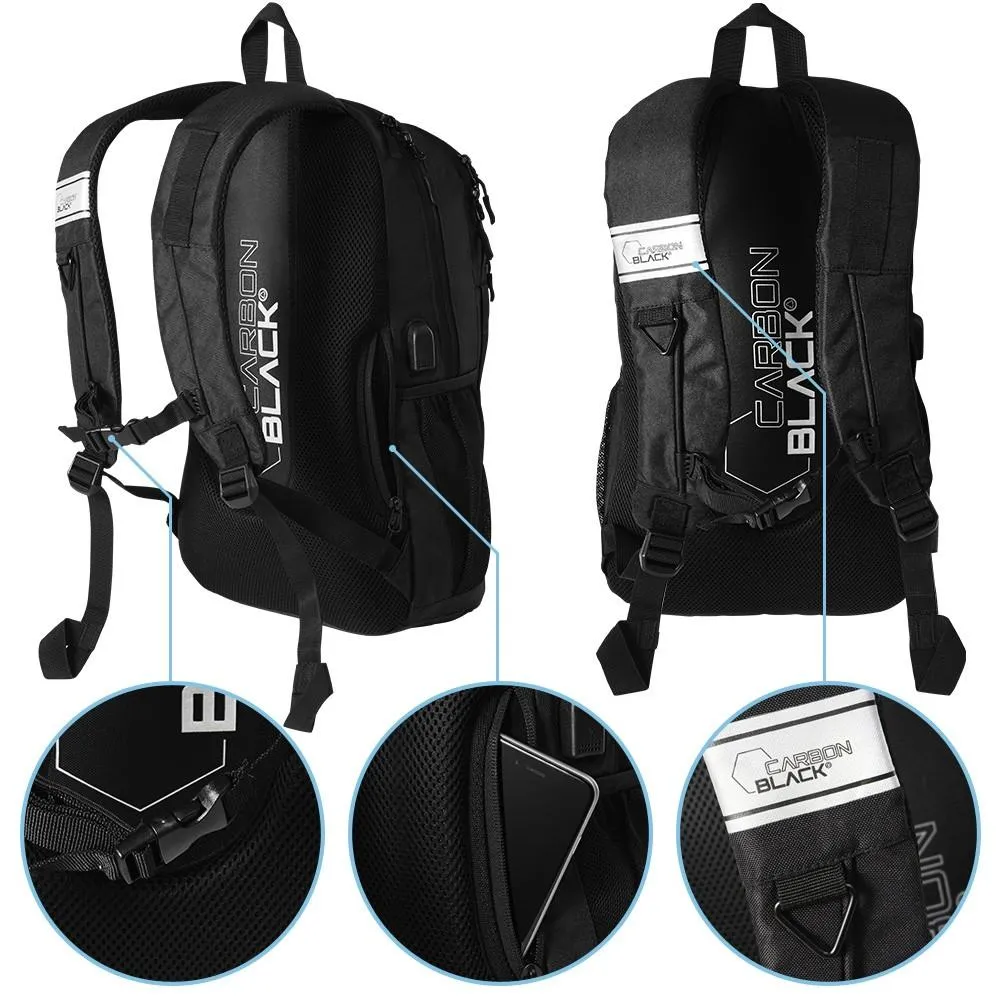 CarbonBlack Sports / Gym / School Backpack