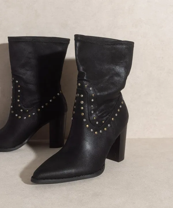 Paris Casual Studded Boots