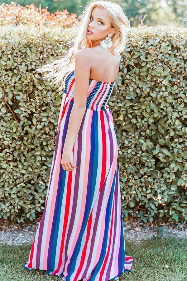 Rome By Sunset Stripe Maxi