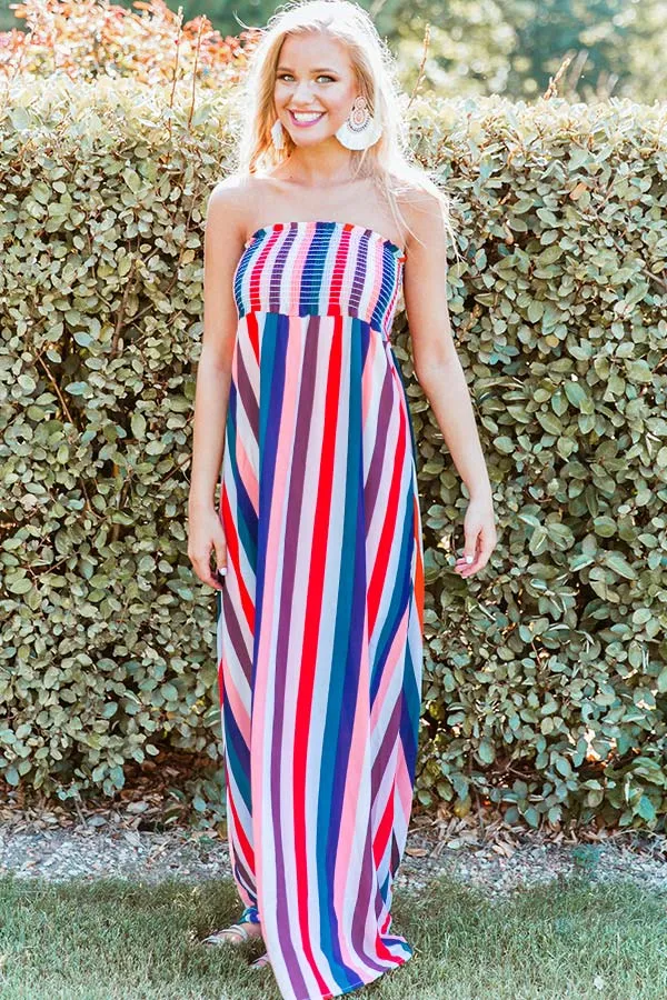Rome By Sunset Stripe Maxi