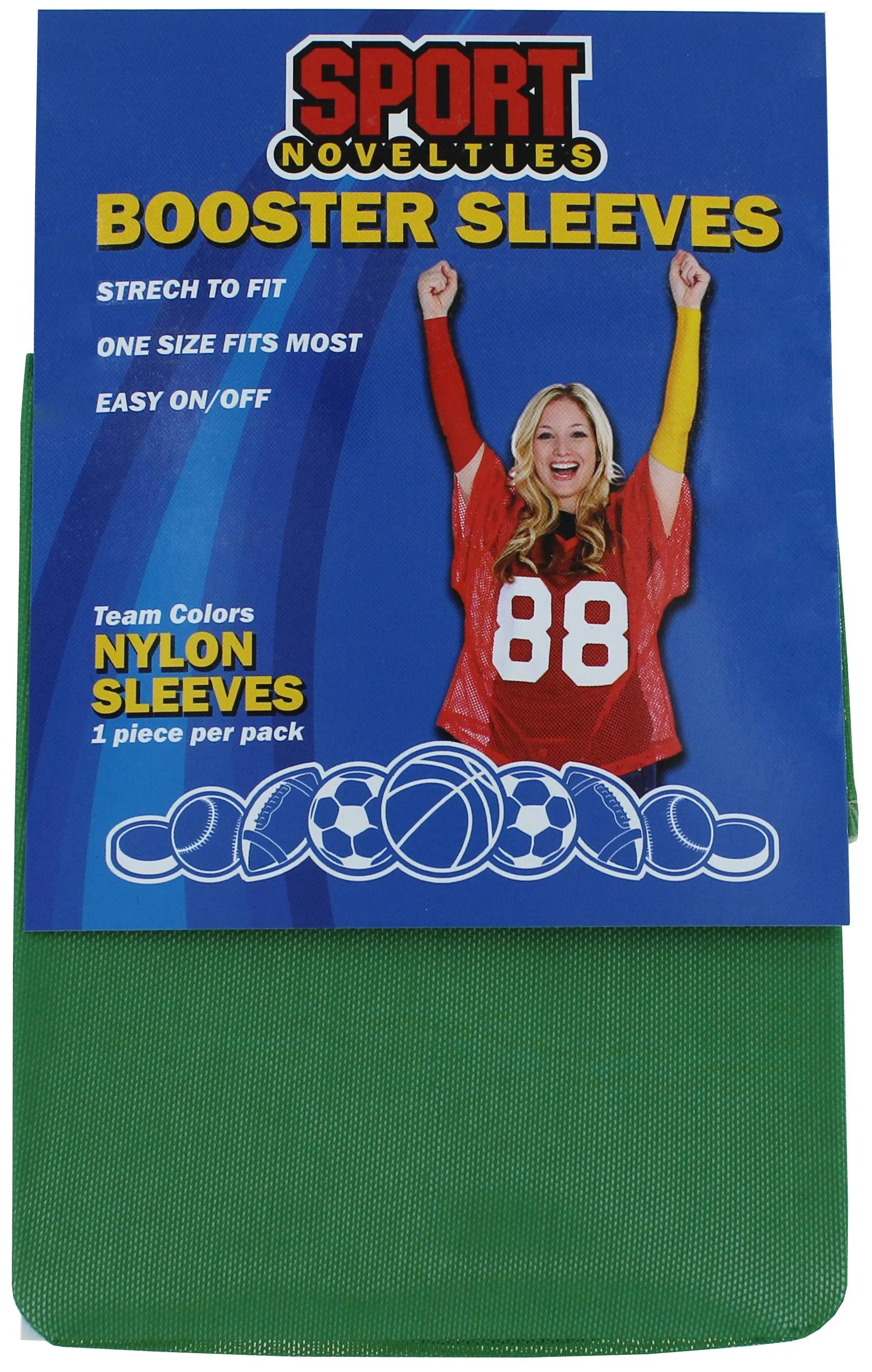 Sports Novelties Green Nylon Booster Sleeve - One Sleeve